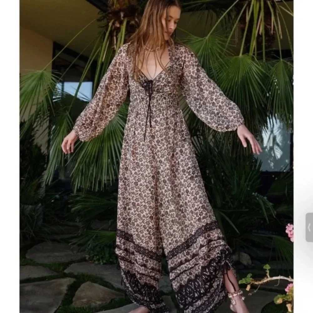 New Free People Forever Timeless Soulmate Boho Jumpsuit Size XS - Picture 9 of 16